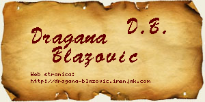 Dragana Blažović vizit kartica